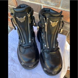 Harley-Davidson Black Break Light Boots 2 Zippers